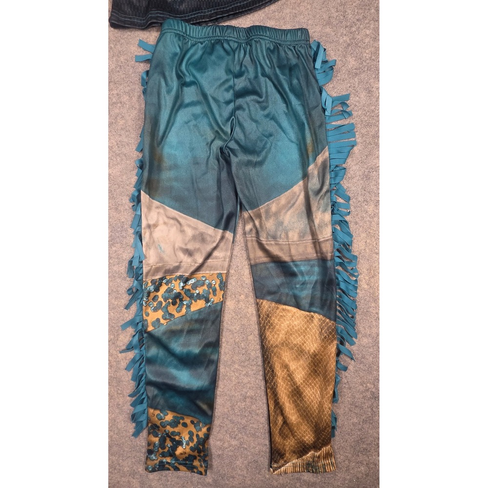 Disney Descendants Uma Costume Set Top Pants Vest Girls Size 7/8 Teal Pirate - Picture 4 of 11